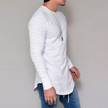 Load image into Gallery viewer, Solid Color Bottoming Shirt Slim Round Neck Men's Long-Sleeved T-Shirt