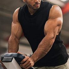 Load image into Gallery viewer, Men's Fashion Solid Color Hooded Sleeveless T-Shirt