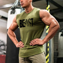 Load image into Gallery viewer, Letter Printed Sleeveless Cotton Men's Tops