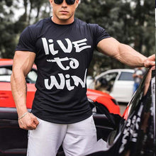 Load image into Gallery viewer, Men's Fashion Letter Printed Sports Short Sleeve T-Shirt