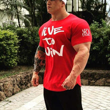 Load image into Gallery viewer, Men's Fashion Letter Printed Sports Short Sleeve T-Shirt