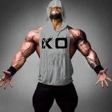 Load image into Gallery viewer, Men's Fashion KO Letter Print Sports Hooded Vest