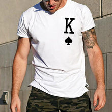 Load image into Gallery viewer, Playing Cards Printed Cotton Men's Tops
