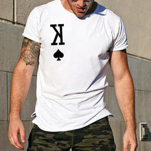 Load image into Gallery viewer, Playing Cards Printed Cotton Men's Tops