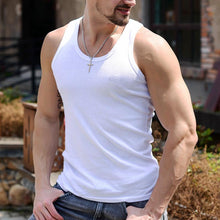 Load image into Gallery viewer, Men's Cotton Slim Crew Neck Vest