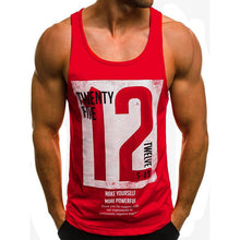 Load image into Gallery viewer, Digital Letter Printed Round Neck Sleeveless Vest
