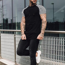 Load image into Gallery viewer, Men's Casual Stitching Round Neck Short Sleeve T-Shirt
