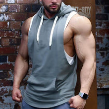 Load image into Gallery viewer, Hooded Running Fitness Loose Breathable Men's Tops