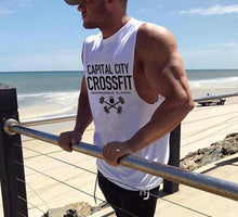 Load image into Gallery viewer, Alphabet Printed Cotton Sweat Absorbing Men's Tops