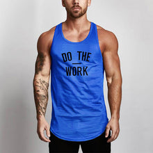 Load image into Gallery viewer, Men's Letter Printed Mesh Round Hem Sports Vest