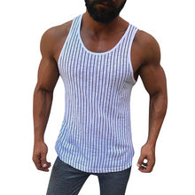 Load image into Gallery viewer, Men's Striped Bottom Sports Vest