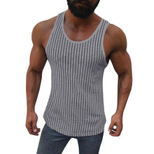 Load image into Gallery viewer, Men's Striped Bottom Sports Vest
