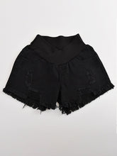 Load image into Gallery viewer, Maternity Fashion Thin Shredded Denim Shorts