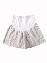 Load image into Gallery viewer, Maternity Cotton And Linen Casual Stomach Lift Shorts