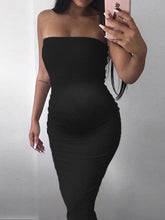 Load image into Gallery viewer, Maternity Sexy Sleeveless Wrap Bodycon Dress