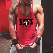 Load image into Gallery viewer, Plus Size Sporty Loose Cotton Vest Men's Tops