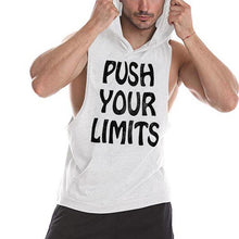 Load image into Gallery viewer, Sleeveless Printed Sweatshirt with Cotton Hood Pocket