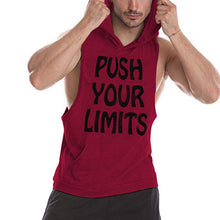 Load image into Gallery viewer, Sleeveless Printed Sweatshirt with Cotton Hood Pocket