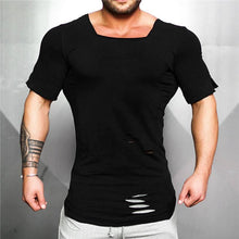Load image into Gallery viewer, Irregular Round Neck Fitness Casual Short Sleeve