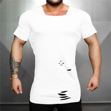 Load image into Gallery viewer, Irregular Round Neck Fitness Casual Short Sleeve
