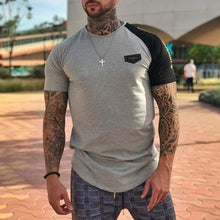 Load image into Gallery viewer, Men's Fashion Casual Printed Colorblock Short Sleeve T-Shirt