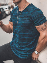 Load image into Gallery viewer, Slub Cotton Street Fashion Fitness Short Sleeve