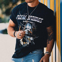 Load image into Gallery viewer, Fashion Printed Street Fitness Short Sleeve