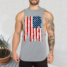 Load image into Gallery viewer, Flag Printed Vest Cotton Men's Tops
