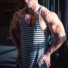 Load image into Gallery viewer, Men's Striped Stretch Sports Slim Fit Vest