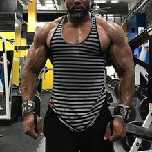 Load image into Gallery viewer, Men's Striped Stretch Sports Slim Fit Vest