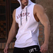 Load image into Gallery viewer, Letter Printed Hooded Fitness Casual Vest Men