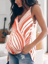 Load image into Gallery viewer, Stripe Stitching Sling Maternity Tops