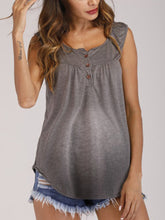 Load image into Gallery viewer, Solid Color Pleated Sleeveless Casual Maternity Tops