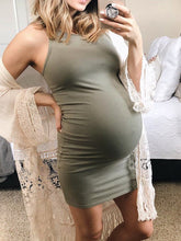 Load image into Gallery viewer, Maternity Casual Slim Solid Color Sleeveless Dress