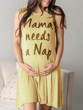 Load image into Gallery viewer, Letter Print Sleeveless Maternity Dress