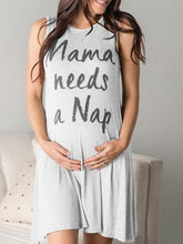 Load image into Gallery viewer, Letter Print Sleeveless Maternity Dress