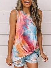 Load image into Gallery viewer, Rundhals-Tie-Dye-Knick-bedruckte Umstandsweste