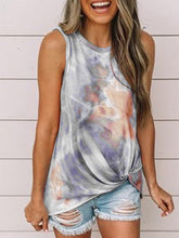 Load image into Gallery viewer, Rundhals-Tie-Dye-Knick-bedruckte Umstandsweste