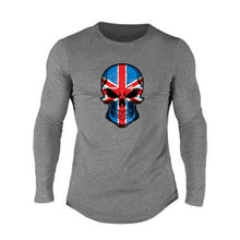 Load image into Gallery viewer, Skull Print Arc Hem Men's Tops