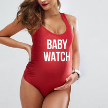 Load image into Gallery viewer, Maternity Letter Printing One-Piece Swimwear
