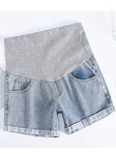 Load image into Gallery viewer, Maternity Denim Loose and Ripped Thin Pants