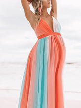 Load image into Gallery viewer, Maternity Sexy V-Neck Halter Maxi Dress