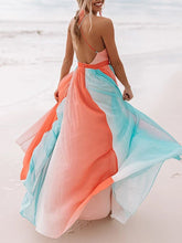 Load image into Gallery viewer, Maternity Sexy V-Neck Halter Maxi Dress