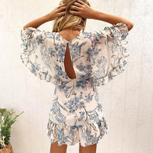 Load image into Gallery viewer, Maternity Sexy V Neck Printed Ruffled Dress