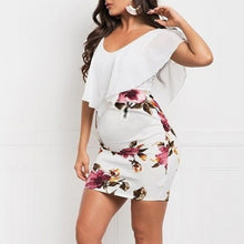 Load image into Gallery viewer, Maternity Flouncy Sleeves Bodycon Dress
