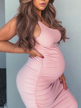 Load image into Gallery viewer, Maternity Solid Color Slim Comfortable Suspender Dress