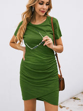 Load image into Gallery viewer, Maternity Fashion Slim Short-Sleeved Irregular Mini Dress