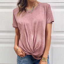 Load image into Gallery viewer, Round Neck Short Sleeve Irregular Maternity Tops