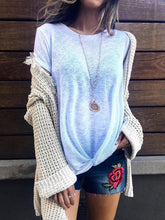 Load image into Gallery viewer, Round Neck Short Sleeve Irregular Maternity Tops