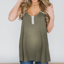 Load image into Gallery viewer, Low Round Neck Inlaid Stripes Maternity Tops